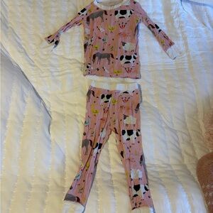 Little Sleepies Pink Animal Print Pajama Set